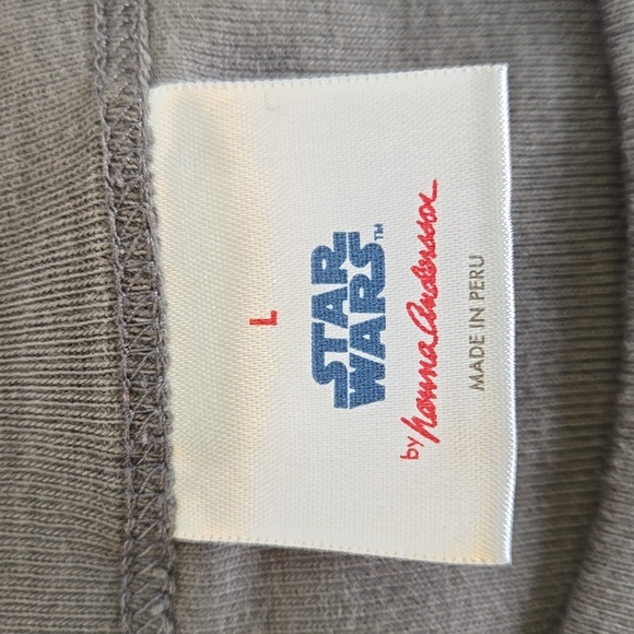 Hanna AnderssonStar Wars Unisex Long Sleeve Shirt - Gray w/Fun Character Sleeves - Picture 3 of 6